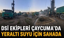 DSİ ekipleri Çaycuma'da yeraltı suyu için sahada