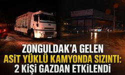 Zonguldak’a gelen asit yüklü kamyonda sızıntı: 2 kişi gazdan etkilendi