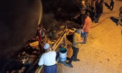 İki katlı ev yandı, aile pencereden atlayarak kurtuldu