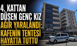 4. kattan düşen genç kız ağır yaralandı: Kafenin tentesi hayatta tuttu