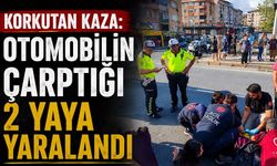 Korkutan kaza: Otomobilin çarptığı 2 yaya yaralandı