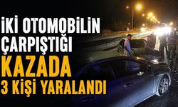 İki otomobilin çarpıştığı kazada 3 kişi yaralandı