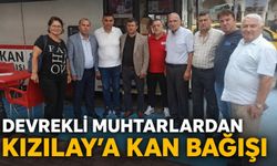 Devrekli muhtarlardan Kızılay'a kan bağışı