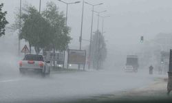Serinleten yağış trafikte zor anlar yaşattı