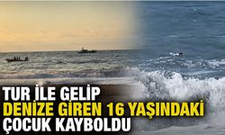 Tur ile gelip denize giren 16 yaşındaki çocuk kayboldu