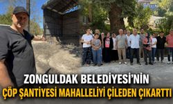 Zonguldak Belediyesi'nin çöp şantiyesi mahalleliyi çileden çıkarttı