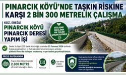 Pınarcık Köyü’nde taşkın riskine karşı 2 bin 300 metrelik çalışma