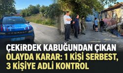 Çekirdek kabuğundan çıkan olayda karar: 1 kişi serbest, 3 kişiye adli kontrol