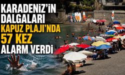 Karadeniz'in dalgaları Kapuz Plajı’nda 57 kez alarm verdi