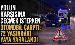 Yolun karşısına geçmek isterken otomobil çarptı: 72 yaşındaki yaya yaralandı
