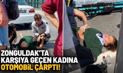 Zonguldak’ta karşıya geçen kadına otomobil çarptı!