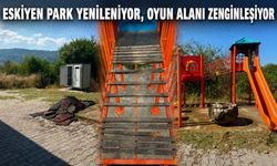 Eskiyen park yenileniyor, oyun alanı zenginleşiyor