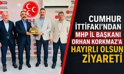 Cumhur İttifakı’ndan MHP İl Başkanı Orhan Korkmaz’a hayırlı olsun ziyareti