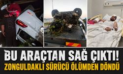 Bu araçtan sağ çıktı! Zonguldaklı sürücü ölümden döndü