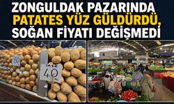 Zonguldak pazarında patates yüz güldürdü, soğan fiyatı değişmedi