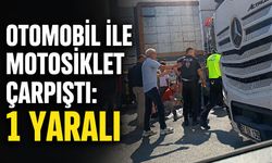 Otomobil ile motosiklet çarpıştı: 1 yaralı