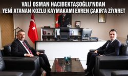 Vali Osman Hacıbektaşoğlu’ndan yeni atanan Kozlu Kaymakamı Evren Çakır’a ziyaret