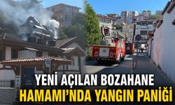 Yeni açılan Bozahane Hamamı’nda yangın paniği