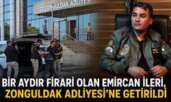 Bir aydır firari olan Emircan İleri, Zonguldak Adliyesi’ne getirildi