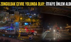 Zonguldak çevre yolunda olay: İtfaiye önlem aldı