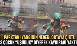 Parktaki yangının nedeni ortaya çıktı: 3 çocuk “üşüdük” diyerek kaydırağı yaktı
