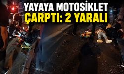 Yayaya motosiklet çarptı: 2 yaralı
