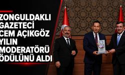 Zonguldaklı gazeteci Cem Açıkgöz Yılın Moderatörü ödülünü aldı