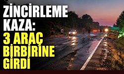 Zincirleme kaza: 3 araç birbirine girdi