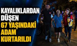 Kayalıklardan düşen 67 yaşındaki adam kurtarıldı