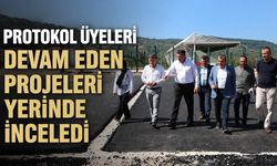 Protokol üyeleri devam eden projeleri yerinde İnceledi