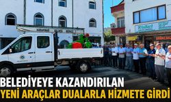 Belediyeye kazandırılan yeni araçlar dualarla hizmete girdi