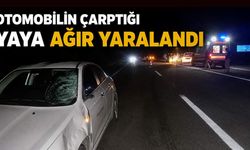 Otomobilin çarptığı yaya ağır yaralandı