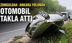 Zonguldak- Ankara yolunda otomobil takla attı