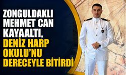 Zonguldaklı Mehmet Can Kayaaltı, Deniz Harp Okulu’nu dereceyle bitirdi