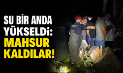 Su bir anda yükseldi: Mahsur kaldılar!