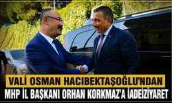 Vali Osman Hacıbektaşoğlu’ndan MHP İl Başkanı Orhan Korkmaz’a iadeiziyaret