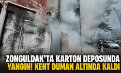 Zonguldak’ta karton deposunda yangın! Kent duman altında kaldı