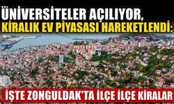 Üniversiteler açılıyor, kiralık ev piyasası hareketlendi: İşte Zonguldak’ta ilçe ilçe kiralar