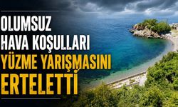 Olumsuz hava koşulları yüzme yarışmasını erteletti