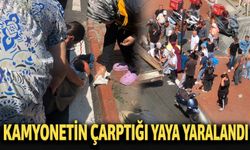 Kamyonetin çarptığı yaya yaralandı