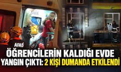 Öğrencilerin kaldığı evde yangın çıktı: 2 kişi dumanda etkilendi