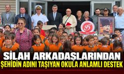 Silah arkadaşlarından şehidin adını taşıyan okula anlamlı destek