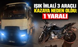 Işık ihlali 3 araçlı kazaya neden oldu: 1 yaralı