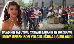 Evladının tabutunu taşıyan babanın en zor sınavı: Umay bebek son yolculuğuna uğurlandı