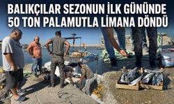 Balıkçılar sezonun ilk gününde 50 ton palamutla limana döndü