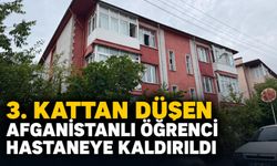 3. kattan düşen Afganistanlı öğrenci hastaneye kaldırıldı
