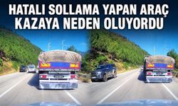 Hatalı sollama yapan araç kazaya neden oluyordu