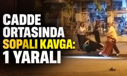 Cadde ortasında sopalı kavga: 1 yaralı
