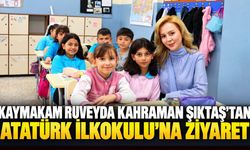 Kaymakam Ruveyda Kahraman Şıktaş'tan Atatürk İlkokulu'na ziyaret
