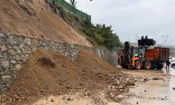 Kara yolunda heyelan: Ulaşım kontrollü sağlanıyor